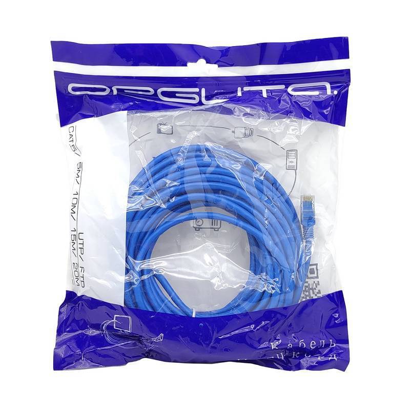 Кабель патч-корд Орбита OT-PCC21 3м; не экранированный; кат. 6; 23 AWG; медь; 3 м