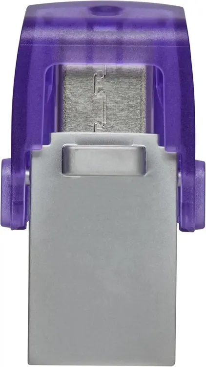 Накопитель USB-флэш 64 ГБ Kingston DataTraveler MicroDuo 3C (DTDUO3CG3/64GB); USB 3.2 Gen 1; OTG Type-C; фиолетовый