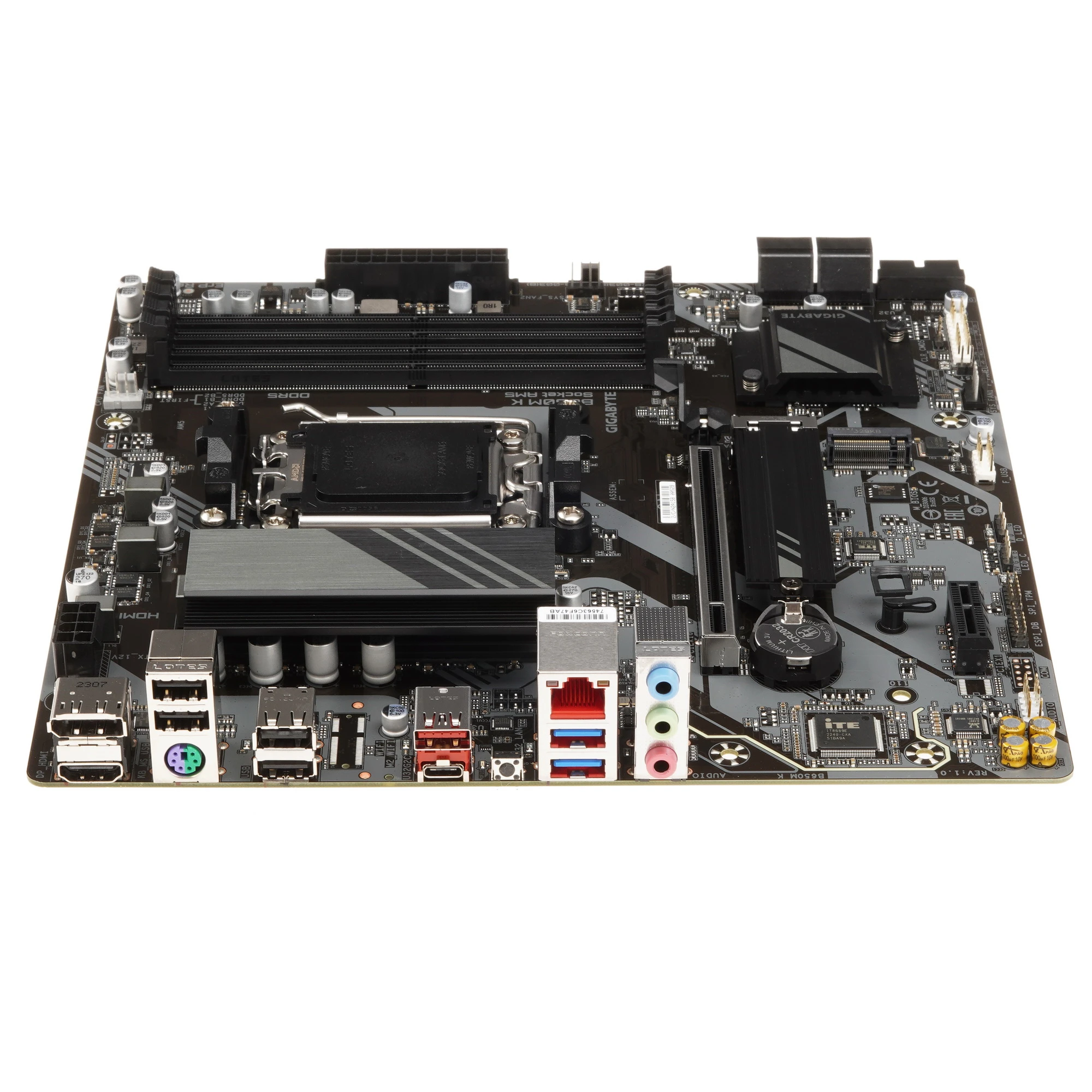 Материнская плата Gigabyte B650M K; Socket AM5; mATX; AMD B650; 4хDDR5(8000); 1xPCI-E x16; 1xPCI-E x1; 1xHDMI; 1xDP; 4xSATA 6Gb/s; 7.1 Audio; 2.5GbE