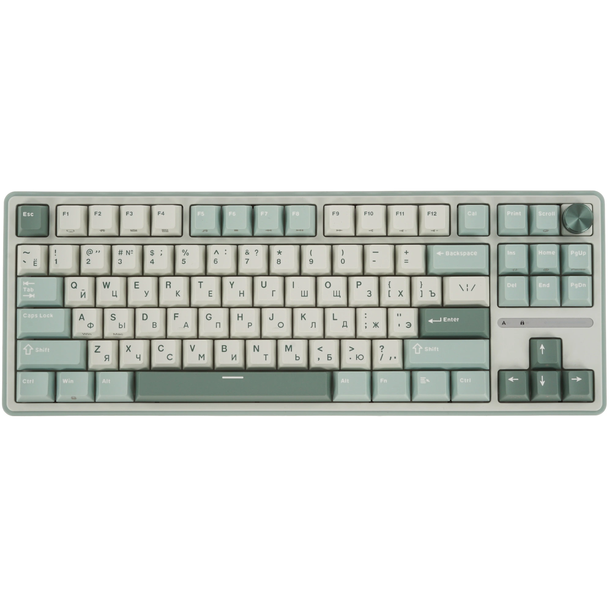 Клавиатура проводная Royal Kludge R87 Pro Green (Cream switch); USB; механическая; 87 клавиш; Hot-swap; отсоединяемы кабель; подсветка RGB; ENG\RUS;
