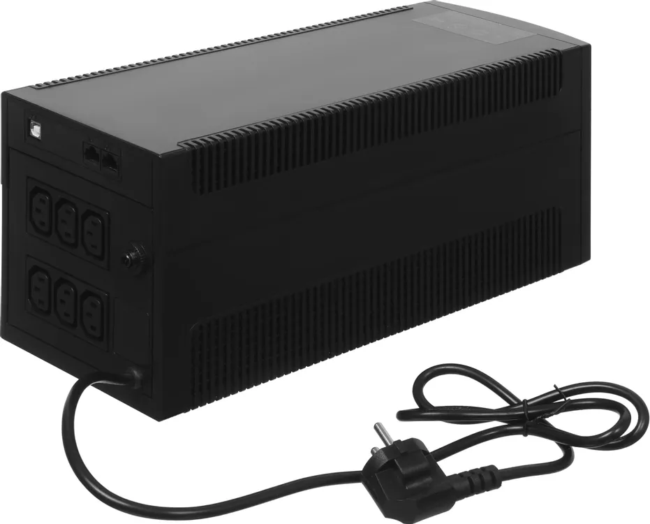 ИБП Линейно-интерактивный Powercom Raptor (RPT-1500AP***); 900 Вт; 165 - 300 В; защ. тел/лок. сети; чёрный; светодиодные индикаторы; 10,1 кг