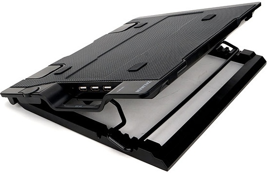 Система охлаждения для ноутбука 17" Zalman ZM-NS2000 Black; пластик + металл; 1x200 мм; USB; чёрный