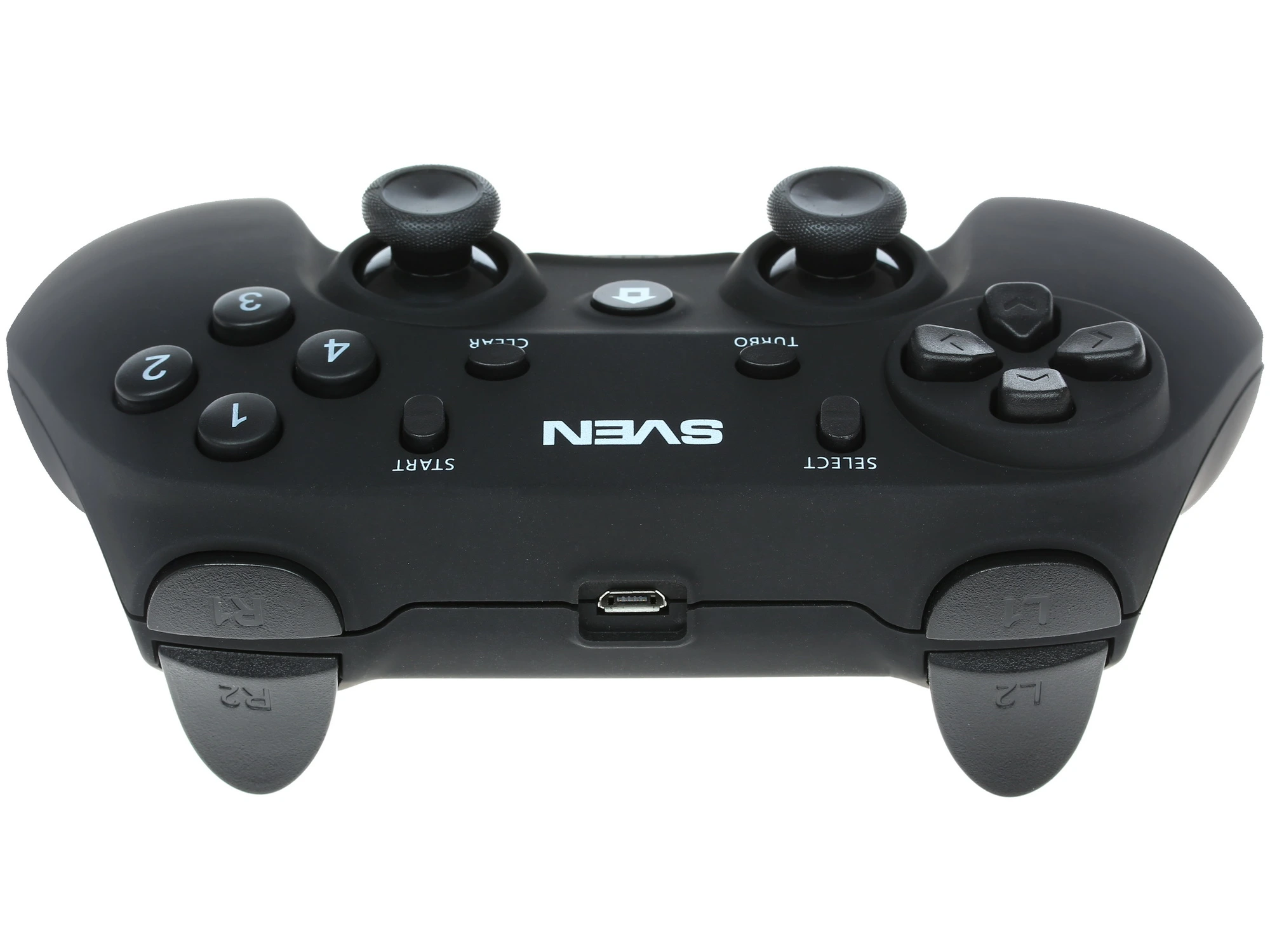 Геймпад беспроводной Sven GC-3050 (SV-016005); PS3, PC, Android; обратная связь; 16 кнопок; 2 мини-джойстика; виброотдача; USB; чёрный
