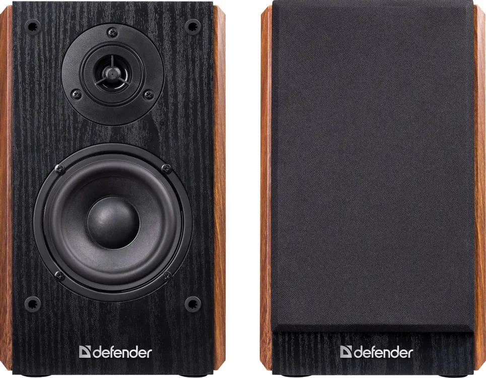 Акустическая система 2.0 Defender Aurora S50 BT (65151); 50 Вт; 80 - 20 000 Гц; MDF; BT; регулятор на боковой панели; сеть 220В; орех