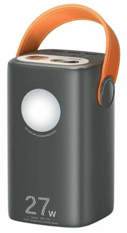 Внешний аккумулятор 60 000 мА/ч; Remax RPP-123 Gray (Remax RPP-123); 3А; 22.5 Вт; LED экран; 1,36 кг;серый