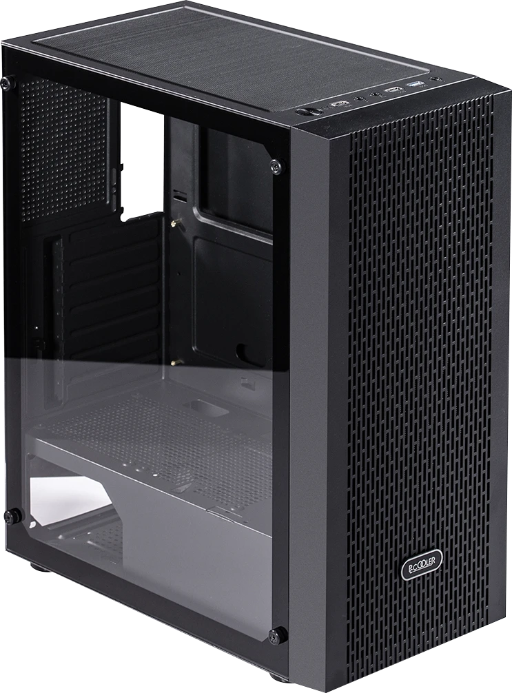 Корпус PCCooler MA100 MESH BK (C3-A510BKP3-GL***); ATX; Midi-Tower; без БП; сталь; 2x3.5" int.; 3 х 120 мм; 2 x USB 2.0/1 x USB 3.0/Mic/Aud; чёрный