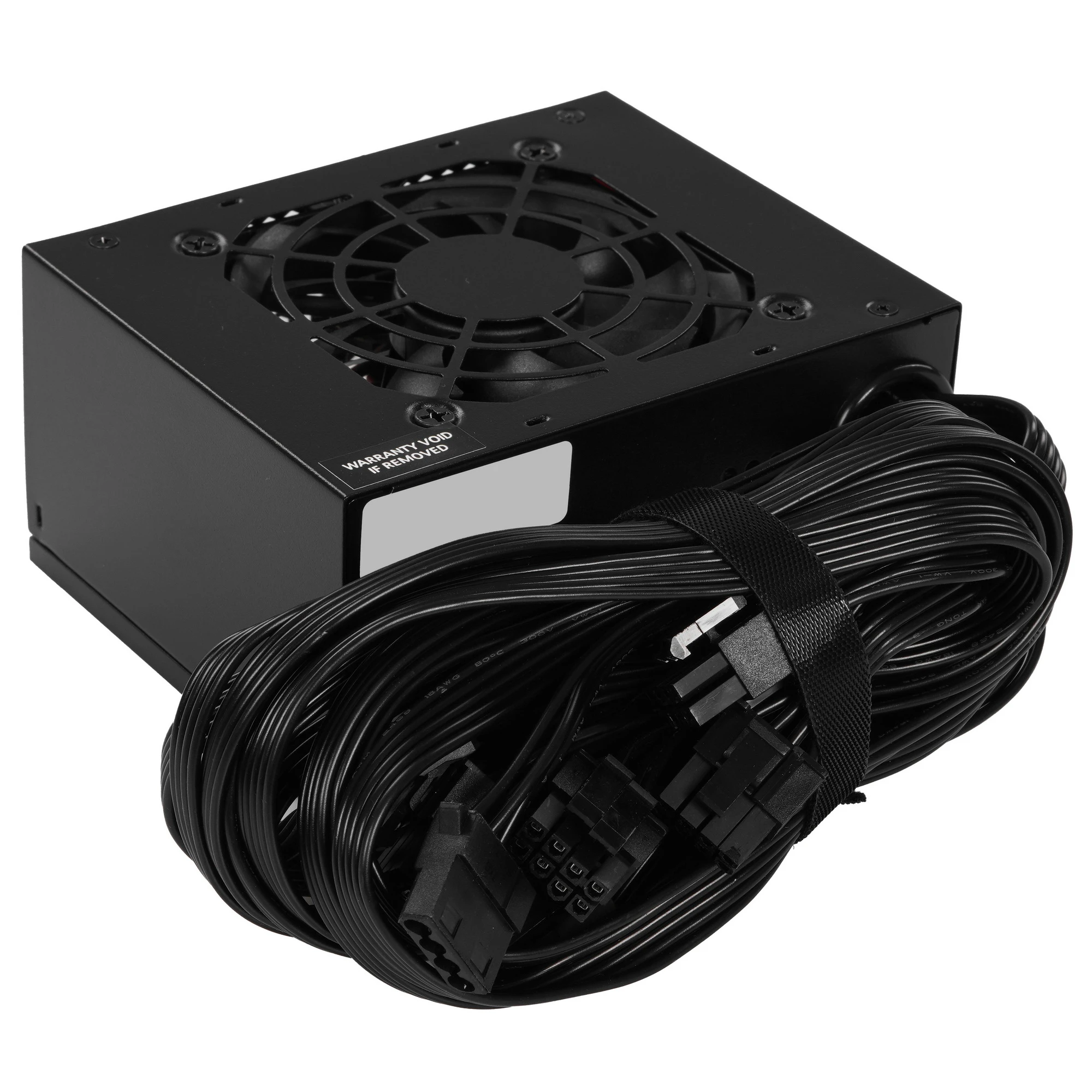 Блок питания 600 Вт Accord ACC-SFX600-80 (ACC-SFX600-80), черный, SFX, 1x24 pin, 1x4+4 pin, 1x6+2-pin, 3xSATA, 2xMolex