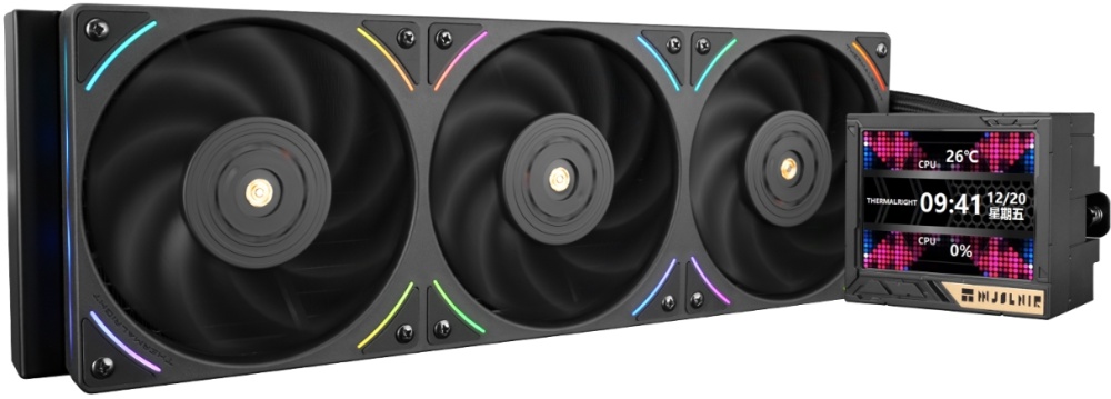 Система жидкостного охлаждения 360 мм Thermalright Mjolnir Vision 360 UB Pro ARGB Black (TRMV360UBPROAB); активная; 3x120 мм; 2150 об/мин; 27 дБ; 69 C