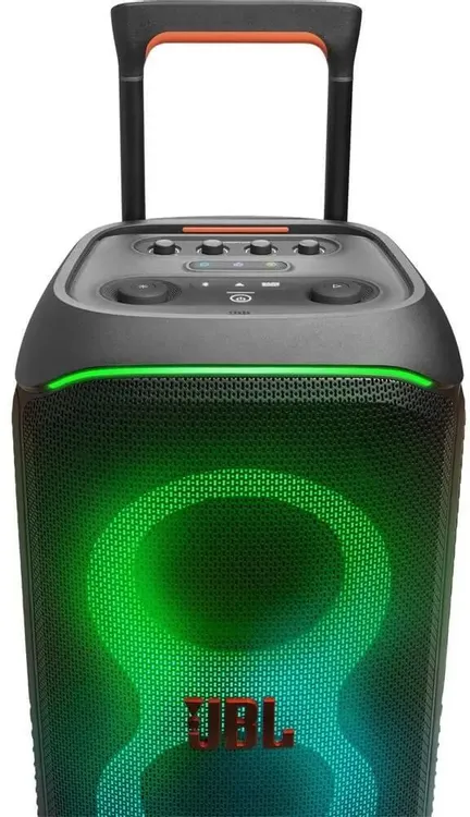 Акустика портативная JBL PartyBox Stage 320 (JBLPBSTAGE320SW); 240 Вт; 45 - 20000 Гц; USB, AUX; BT 5.4; IPX4; регулятор на верхней панели; 18 ч.; белы