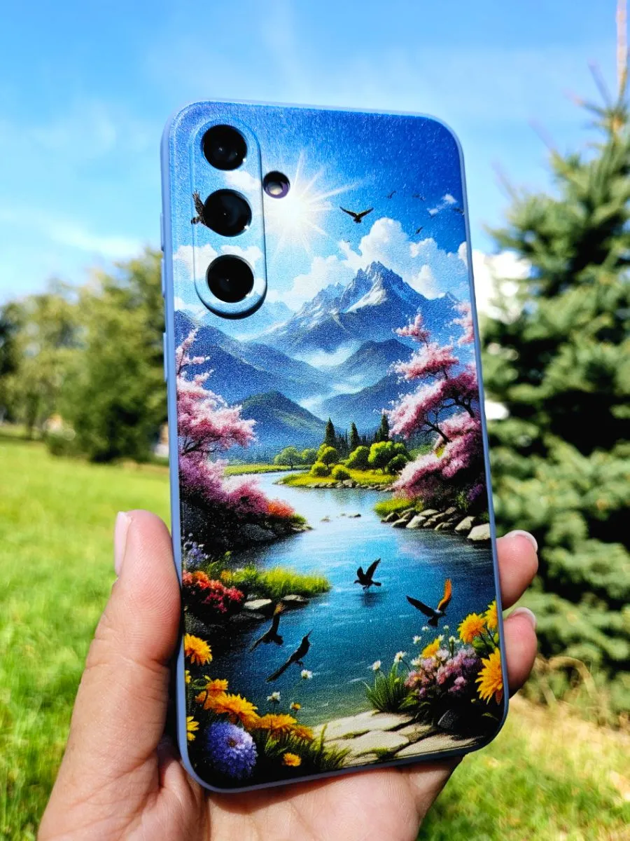 Чехол - накладка; для Samsung Galaxy A15; силикон, Soft touch, c защитой камеры; рисунок