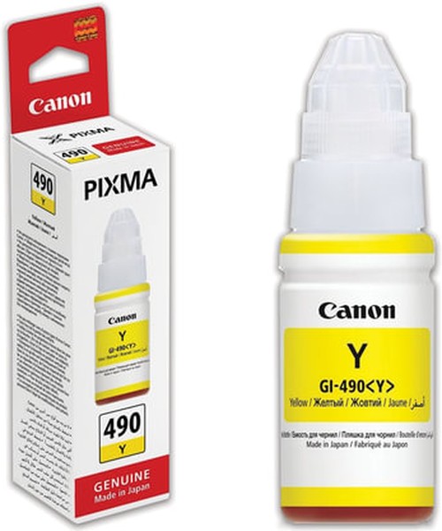 Чернила для Canon (OC-GI-490Y***); желтый; Canon Pixma G14XX/G24XX/G34XX/44XX