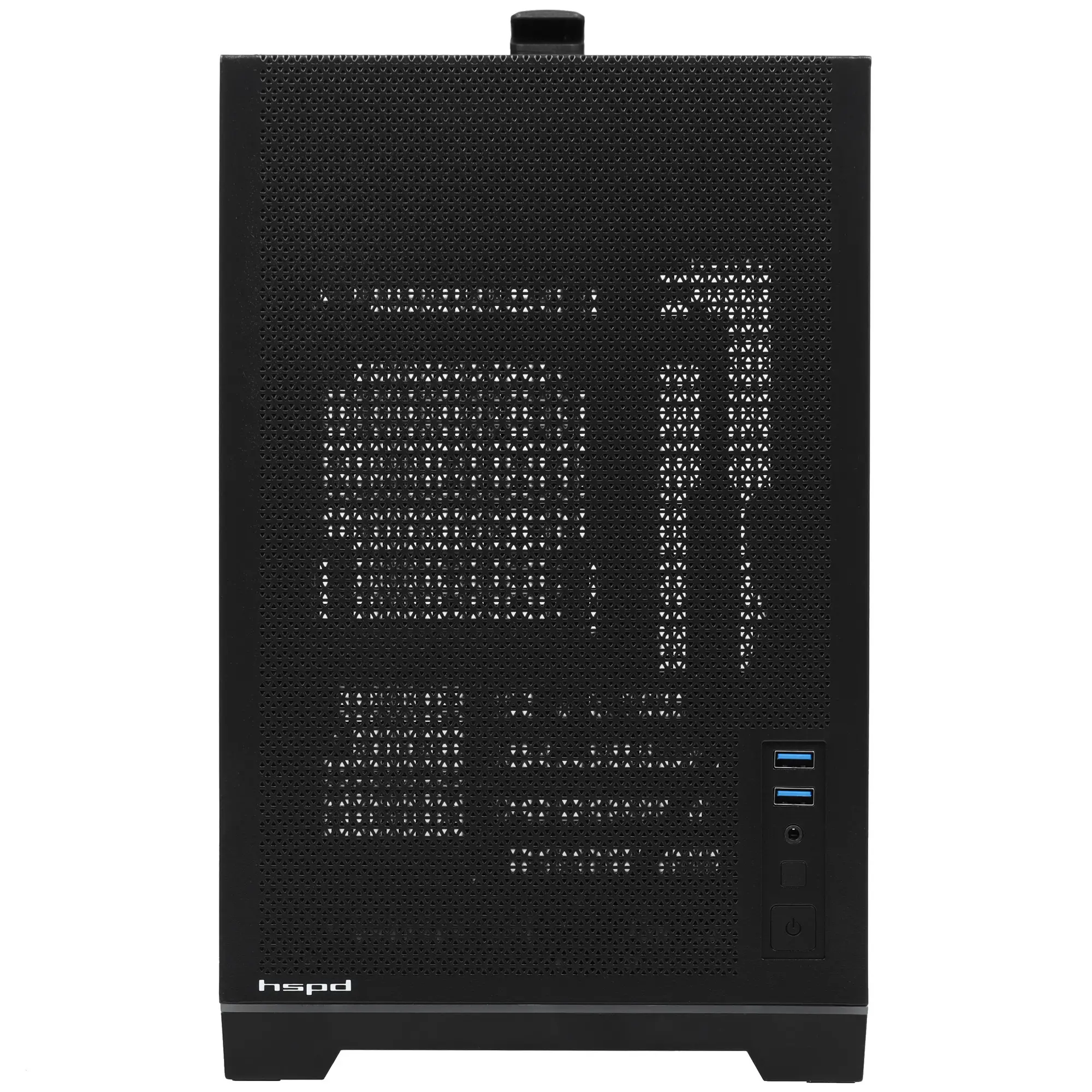 Корпус HSPD M211 Black (M211-TGBK); mATX; Mini-Tower; без БП; 2xUSB 3.X; Mic/Aud; чёрный