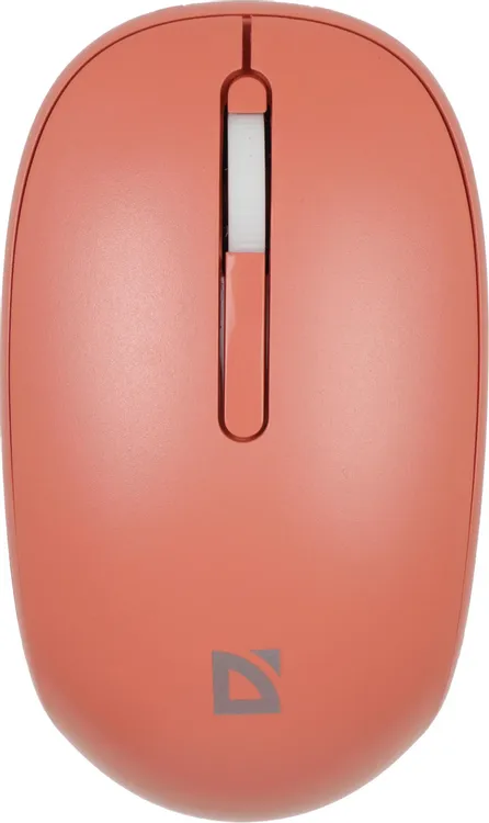 Мышь беспроводная Defender Smart MM-396 Red (52398); BT/2.4 Ггц; оптический; 1600 dpi; 2 кнопки; колесо-кнопка; аккумулятор 500 мА·ч; красный