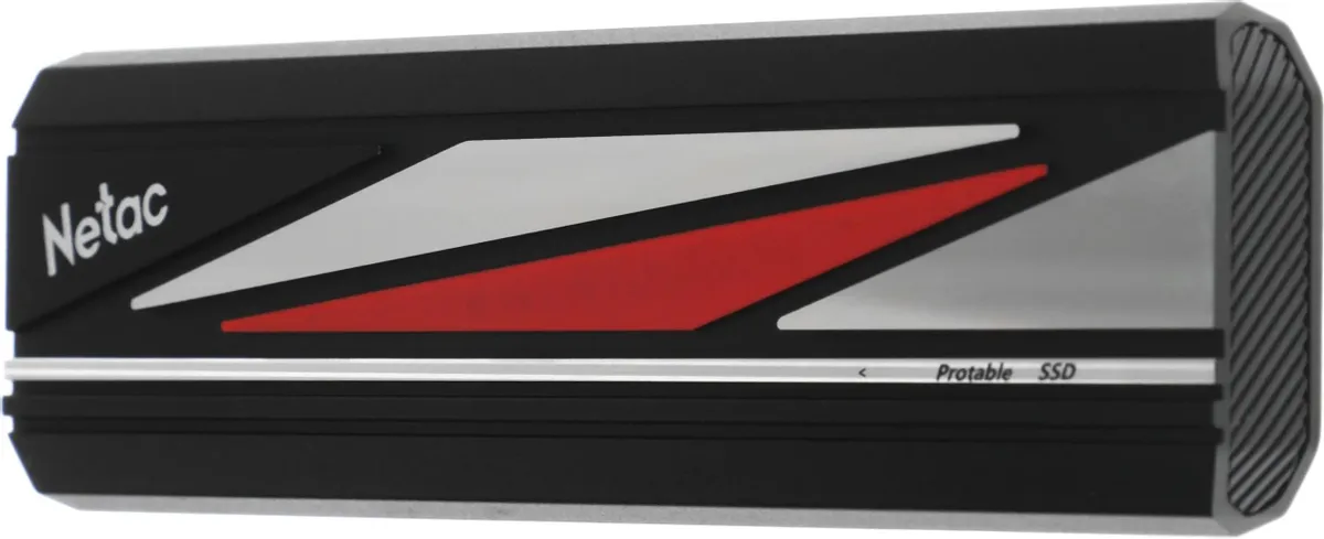 Внешний SSD 512 ГБ Netac ZX20L (NT01ZX20L-512G-32BK); USB 3.2 Type C; чёрный