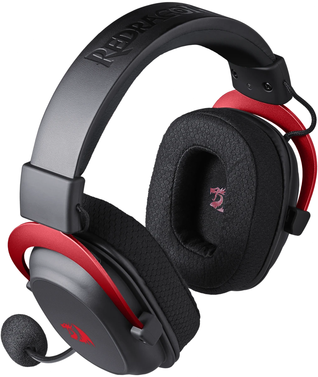 Гарнитура игровая Redragon Zeus CV (73068); оголовье (headband); 20 - 20 000 Гц; 64 Ом; 2 м; микрофон; регулятор громкости; USB; подсветка RGB; виртуа
