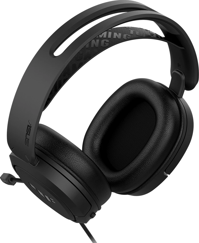 Гарнитура игровая Asus TUF Gaming H1 Black (90YH03A2-B1UA00***); оголовье; 42 - 17 000 Гц; 32 Ом; 1,2 м + 1,2 м; микрофон; 2 x 3,5 мм (mini-jack); 1 x