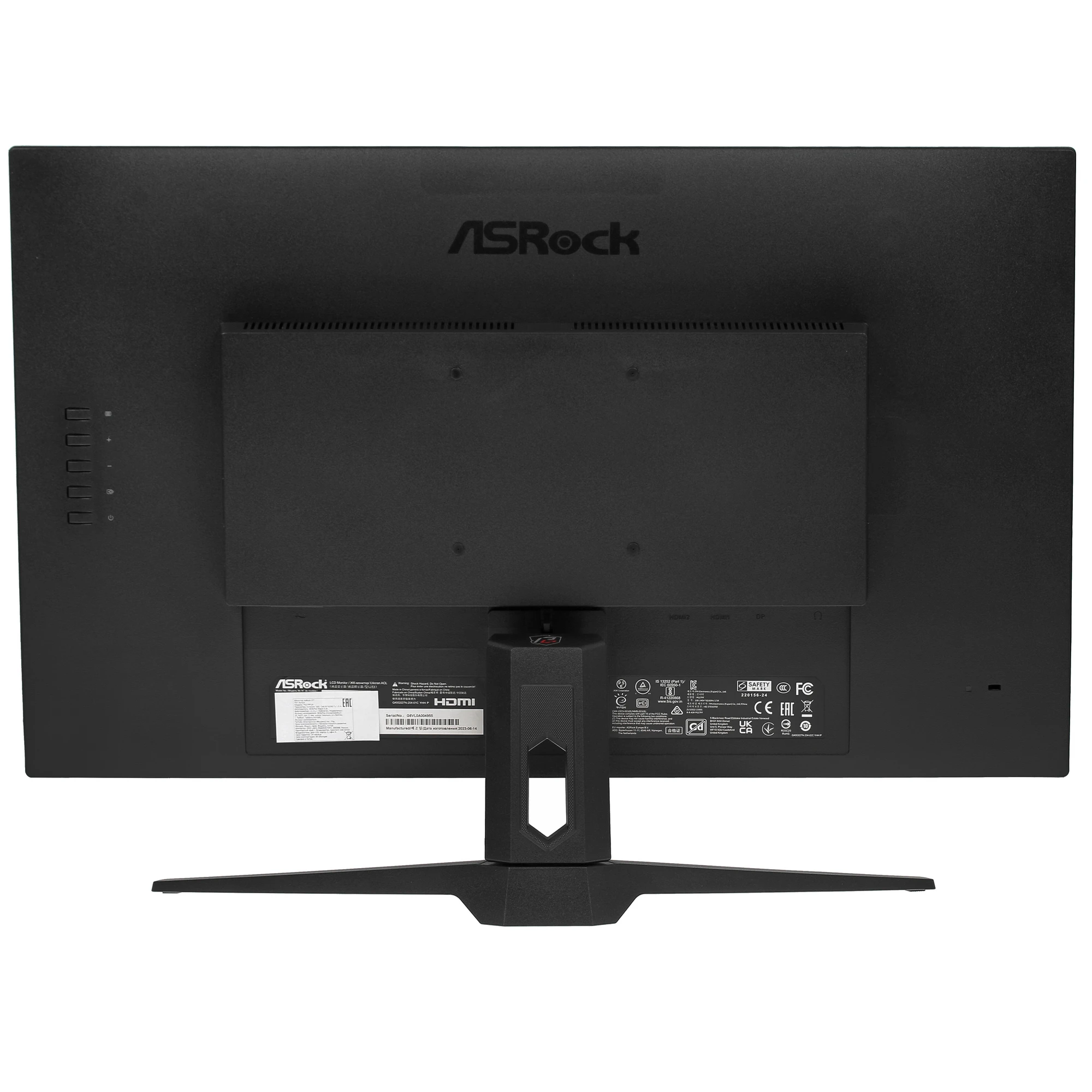 Монитор 27" Asrock Phantom Gaming PG27FF1A (PG27FF1A***); WLED (светодиодная); 16:9; IPS; 1920 x 1080; 165 Гц; 178°/178°; 250 кд/м²; 1 мс; 1 100:1; 2х