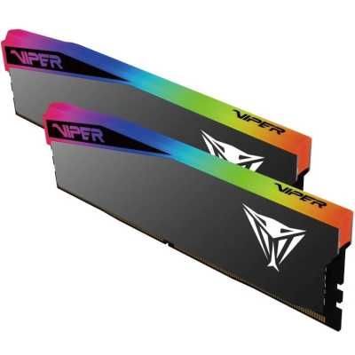Модуль памяти DDR5 64 Гб (2x32 ГБ) Patriot Viper Elite 5 Ultra RGB Black (VEUR564G6028K); 6000 МГц; радиаторы; RET