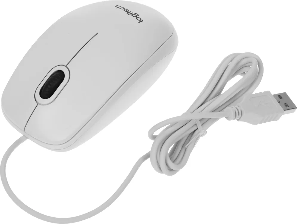 Мышь проводная Logitech B100 (910-003360***); USB; оптический; 800 dpi; 3 кнопки; колесо прокрутки; 