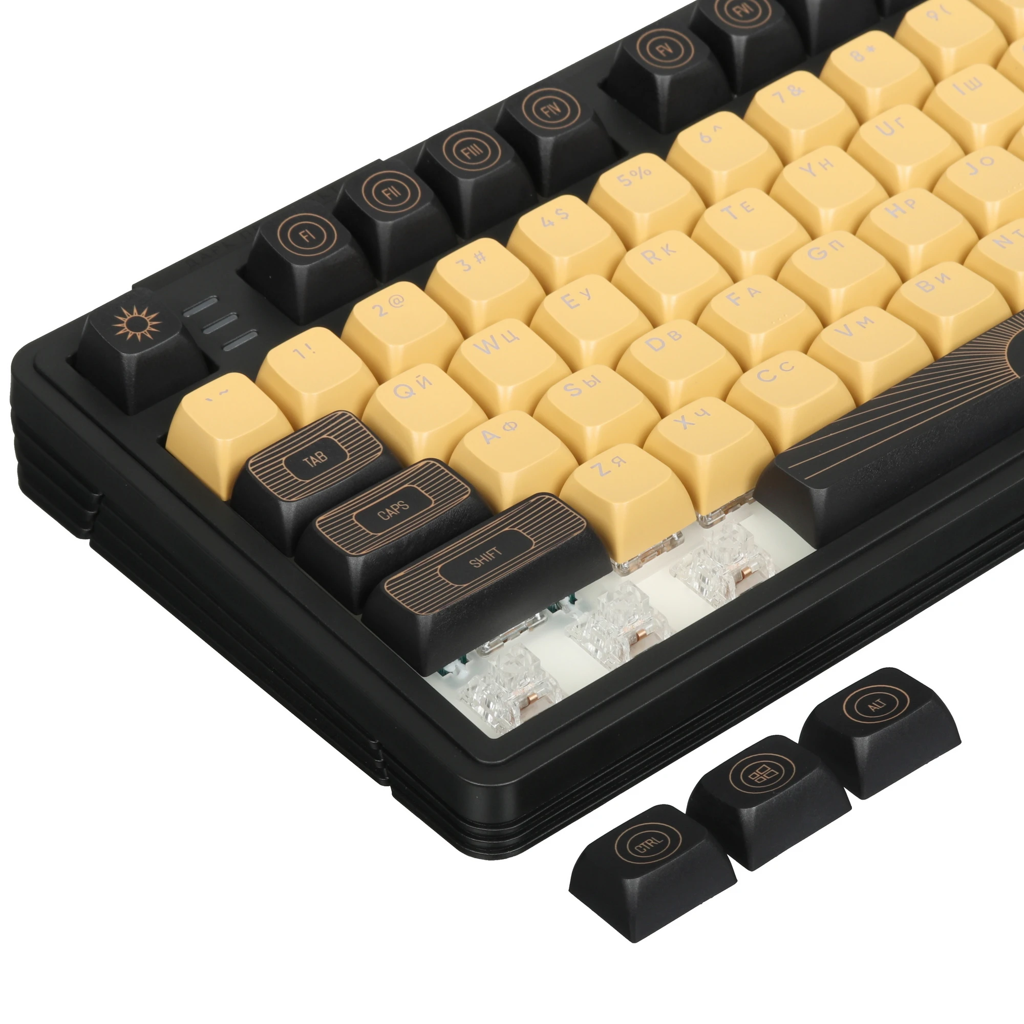 Клавиатура проводная Dark Project KD87A+Numpad White (DP-KD-87A-000102-GMS); механическая; switch - g3ms Moonstone; 105 клавиш; RGB; 1,8м; белый