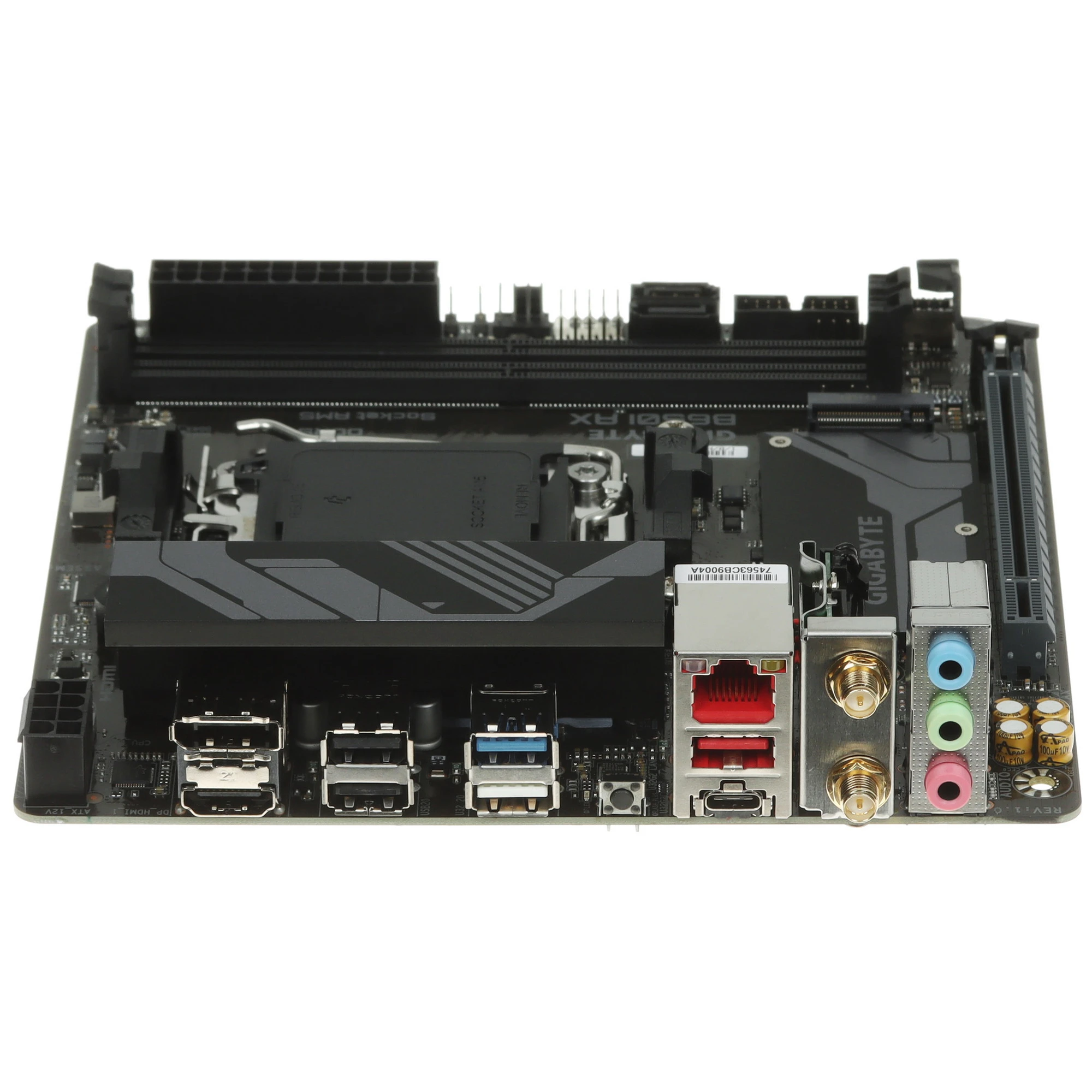 Материнская плата Gigabyte B650I AX; Socket AM5; Mini-ITX; AMD B650; 2хDDR5(6400); 1xPCI-E x16; 1xHDMI; 1xDP; 2xSATA 6Gb/s; Audio 8 ch; 2.5GbE+WIFI 6/