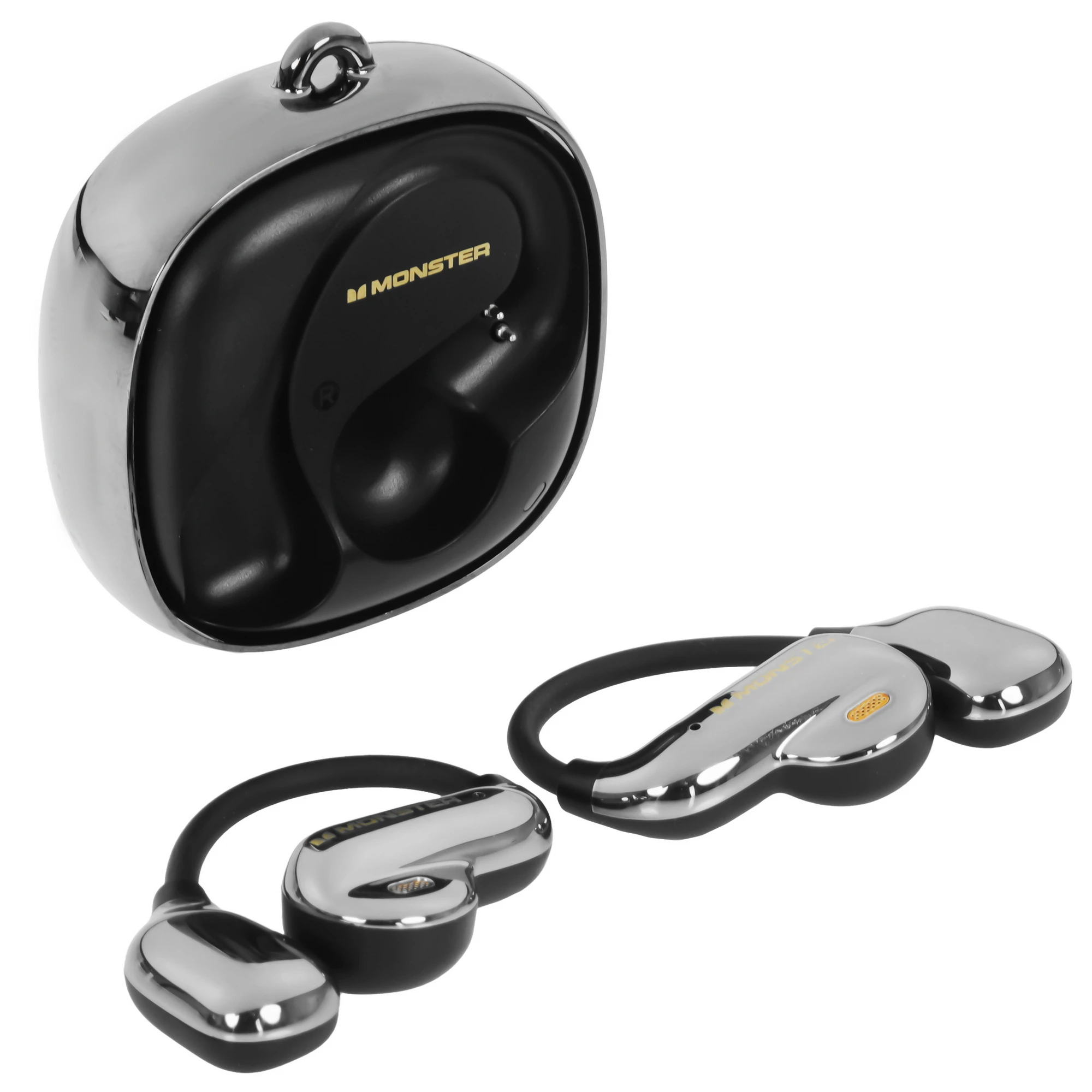 Гарнитура беспроводная MONSTER Open Ear AC390 Black (MH22241B), накладные, заушина, 5.4, IPX5, 300 мА/ч, 56 г, черный