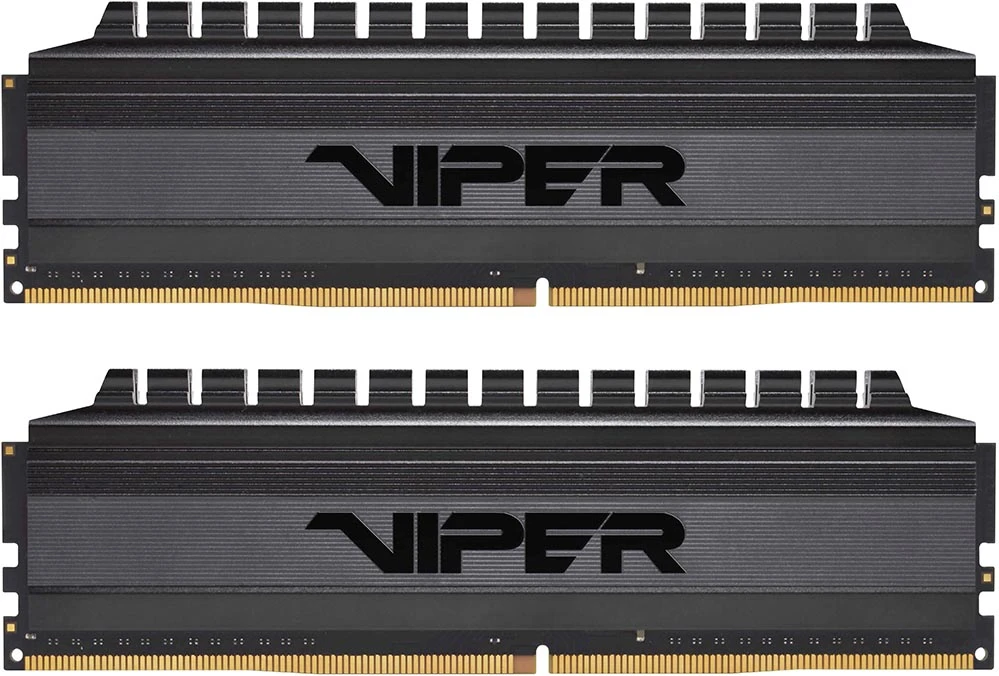 Модуль памяти DDR4 16 Гб (2x8 ГБ) Patriot Viper 4 Blackout (PVB416G360C8K***); 28800 MБ/с; 3600 МГц; радиаторы; RET