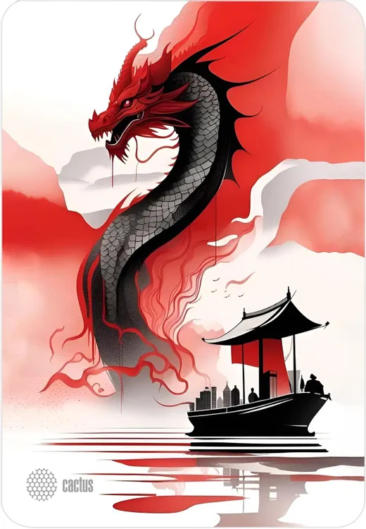 Коврик для мыши Cactus Red Dragon (CS-MP-PRO21XL***); ткань + резиновая основа; 400 х 300 х 3 мм; игровая поверхность; рисунок