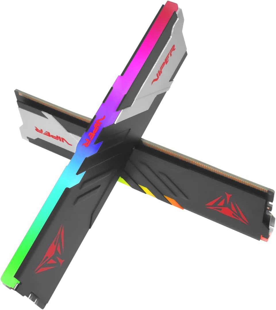 Модуль памяти DDR5 64 Гб (2x32 ГБ) Patriot Viper Venom RGB (PVVR564G600C30K); 6000 МГц; радиаторы; RET