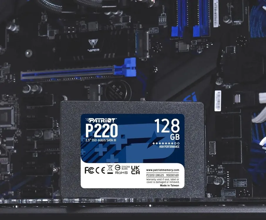 Накопитель SSD 128 ГБ Patriot P220 (P220S128G25***); 2,5"; 550Мб/с -  480Мб/с; TLC; SATA III; RET
