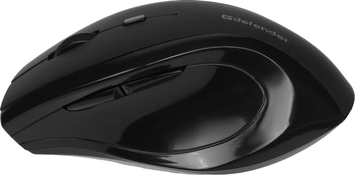Мышь беспроводная Defender Accura MM-295 Black (52295); 2.4 ГГц; USB; оптический; 800/1200/1600 dpi; 6 кнопок; колесо прокрутки; 1хАА; чёрный