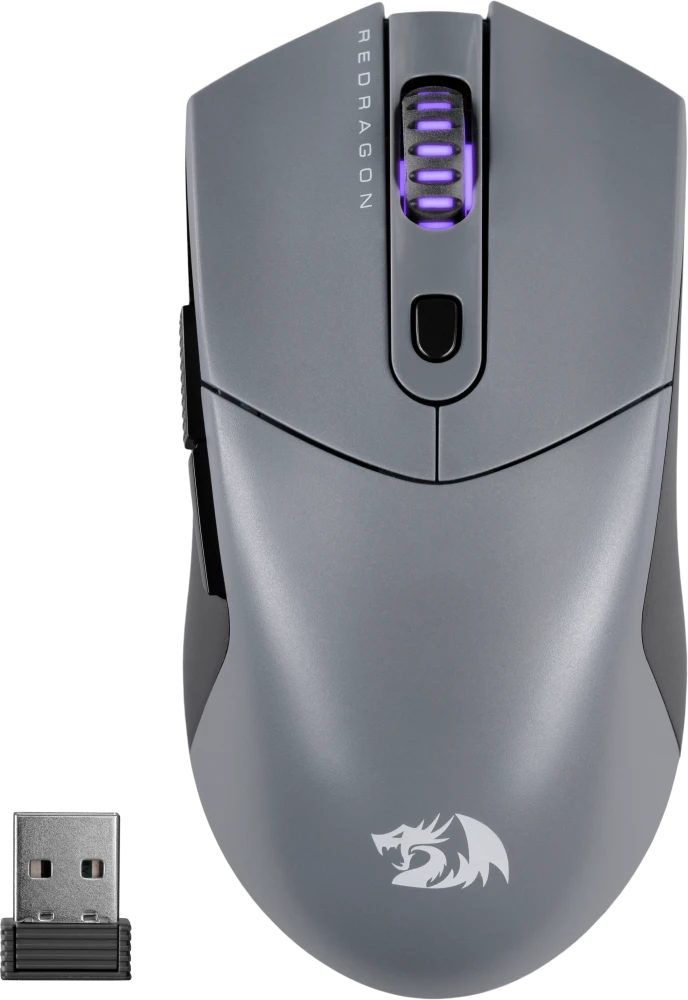 Мышь беспроводная Redragon ST4R PRO Black (72323***); Bluetooth/2.4 Ггц; USB; оптический; 100 - 26000 dpi; 6 кнопок; колесо прокрутки с подсветкой; со