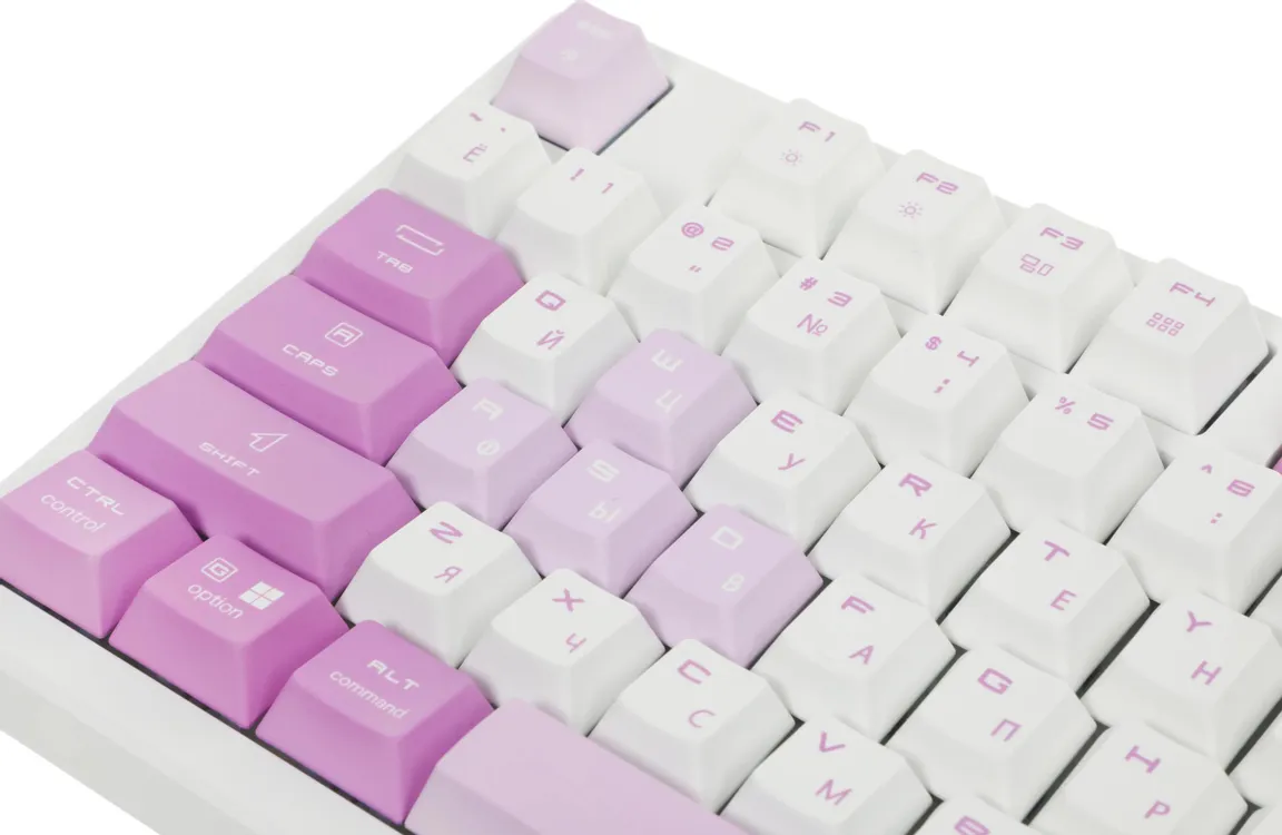 Клавиатура игровая MSI Forge GK600 Violet (S11-43RUQ01-HH99); USB + (BT/2.4 Ггц); механическая; 83 клавиши; Hot-swap; экран; отсоединяемы кабель; RGB