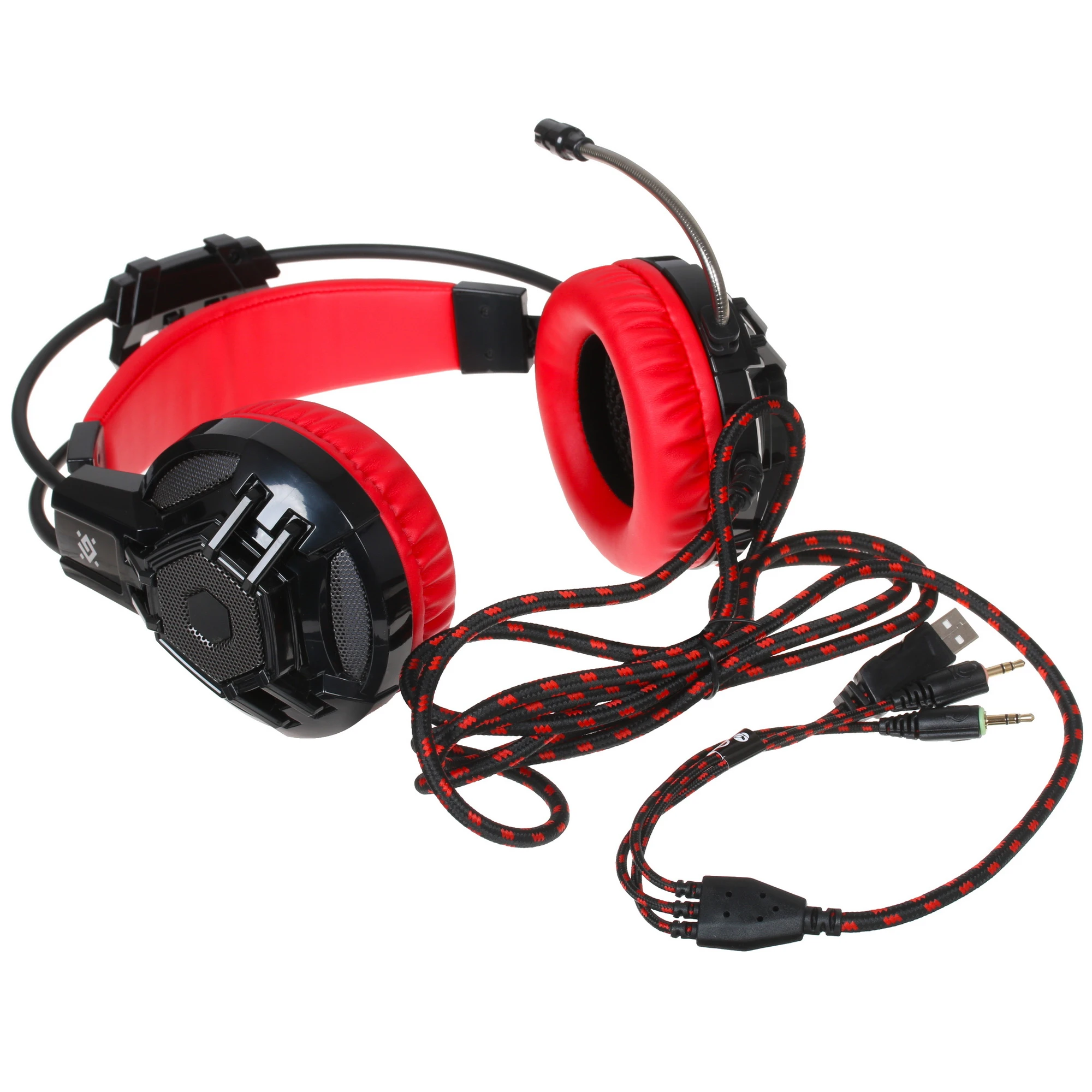 Гарнитура игровая Defender Lester (64541***); оголовье (headband); 20 - 20 000 Гц; 32 Ом; 2,2 м; микрофон; регулятор громкости; 2 x 3,5 мм (mini-jack)