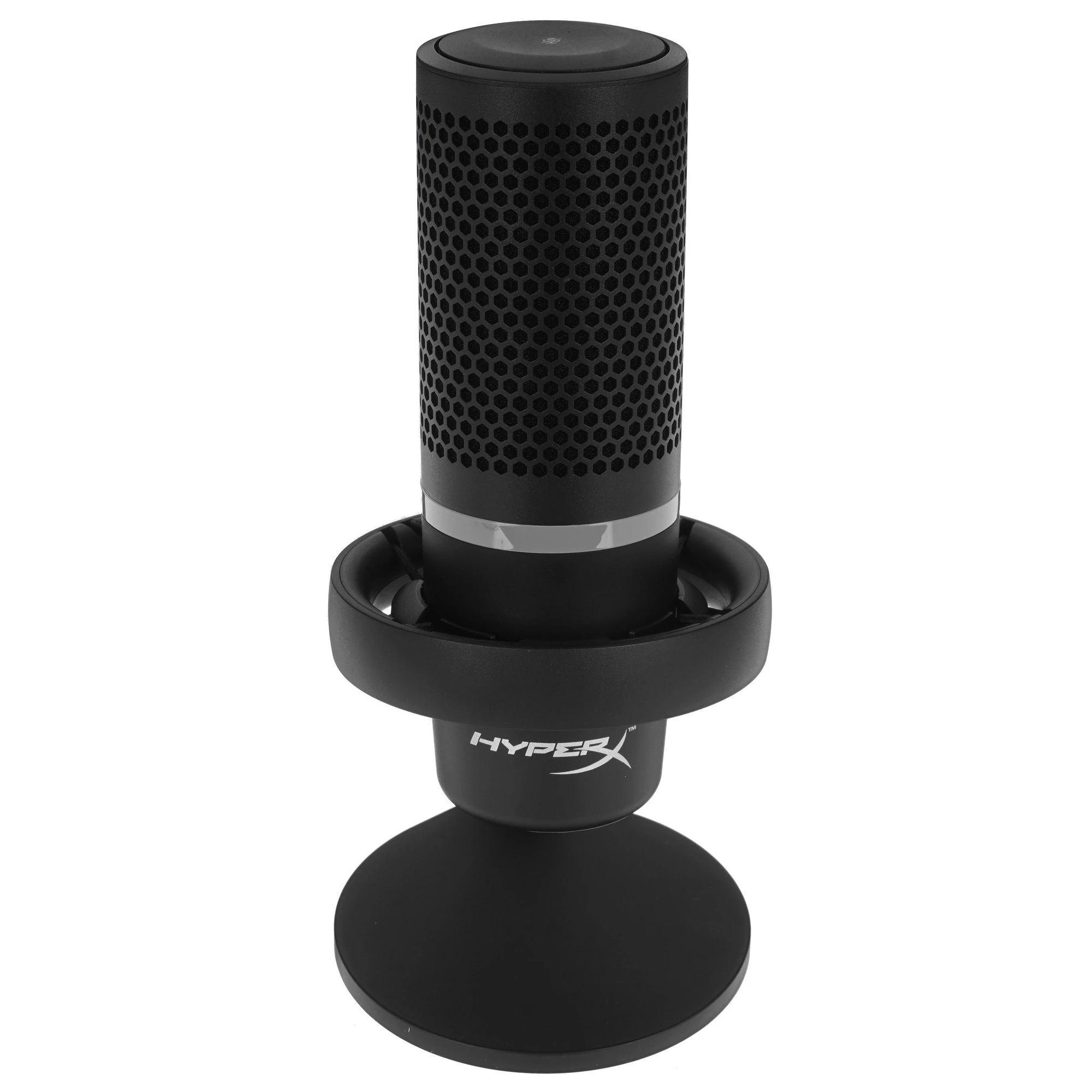 Микрофон HP HyperX Duocast (HMID1R-A-BK/G) (4P5E2AA***); конденсаторный; кардиоидный; 20 - 20 000 Гц; штатив; USB; чёрный