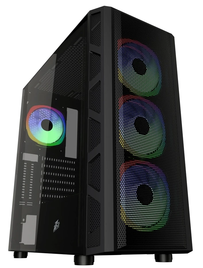 Корпус 1STPLAYER FIREBASE XP-E (XP-E-4F1***); ATX; Midi-Tower; без БП; сталь; 2x3.5" int.; 4 x 120 м