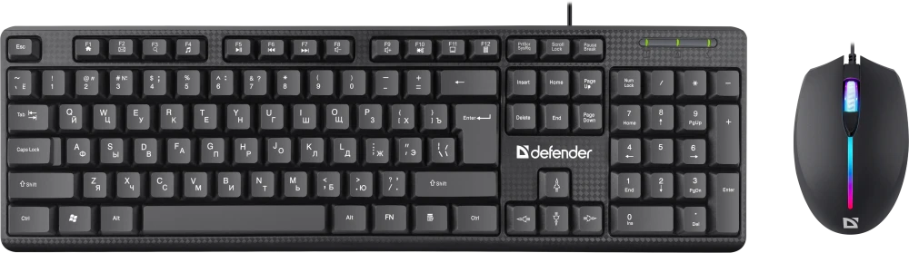 Комплект Defender Triumph C-991 Black (45991); проводной; USB; 800/1200/1600 dpi; чёрный