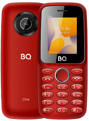 Мобильный телефон BQ One (BQ-1800L) красный; 1.77"; TFT; 160x128; 0.08 Мп; 32 Мб/32 Мб; 600 мА/ч