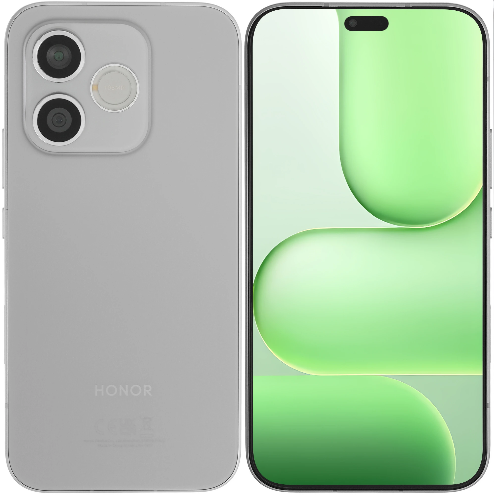 Смартфон 6.6" Honor 600 Lite 8 Гб/256 Гб серый, AMOLED 120 Гц, 2600x1200, MT Dimensity 7100 Elite 8 ядер 2.4 Ггц, 108+5 Мп/16 Мп BT6.0, Android 16, 6
