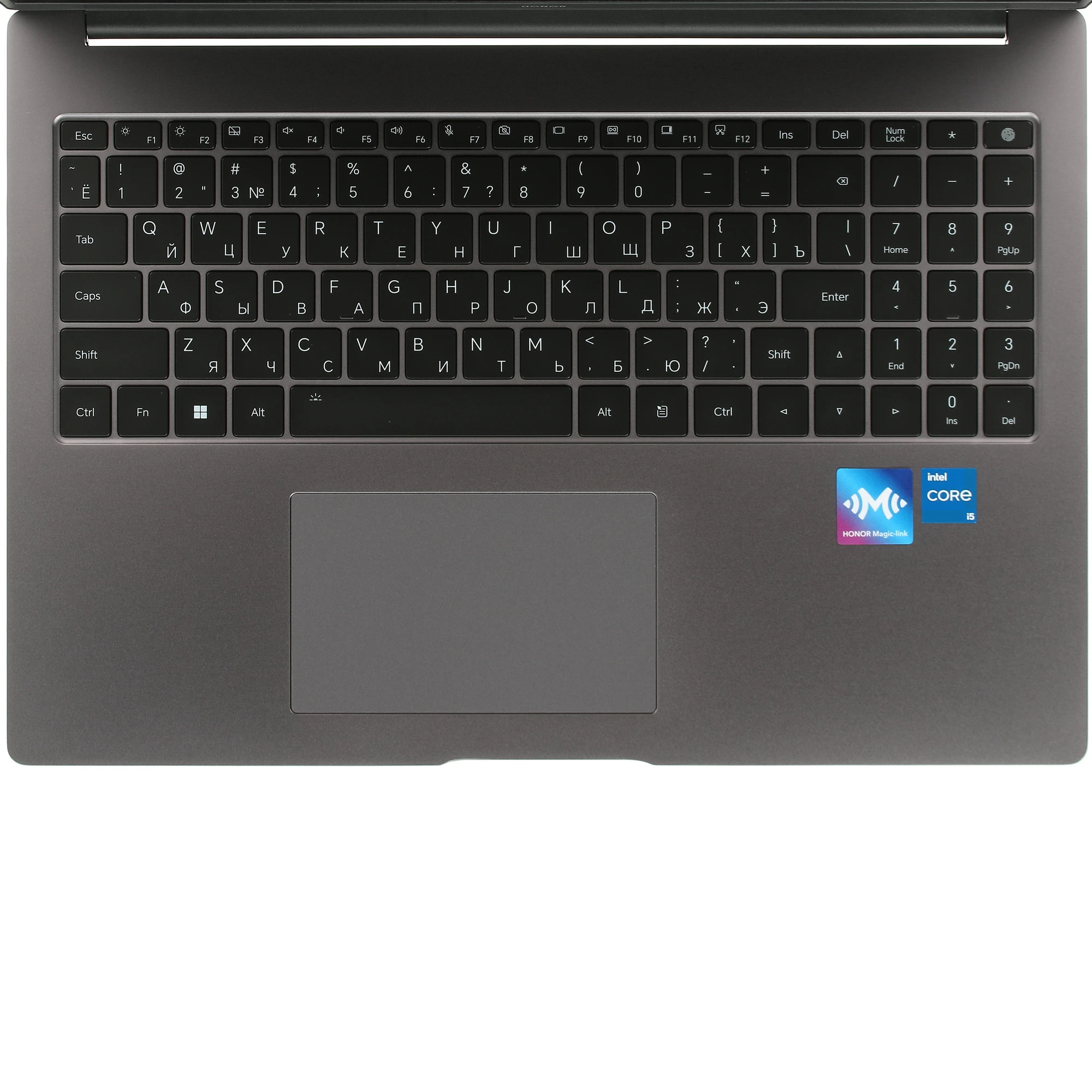 Ноутбук 16" 1920x1200 IPS 60Гц Honor MagicBook X16 BRN-F58 (5301AFGS); Intel Core i5-12450H; 8Гб; 512Гб; Intel UHD Graphics 2Гб; NO OS; 60 Вт*ч; 1,75 