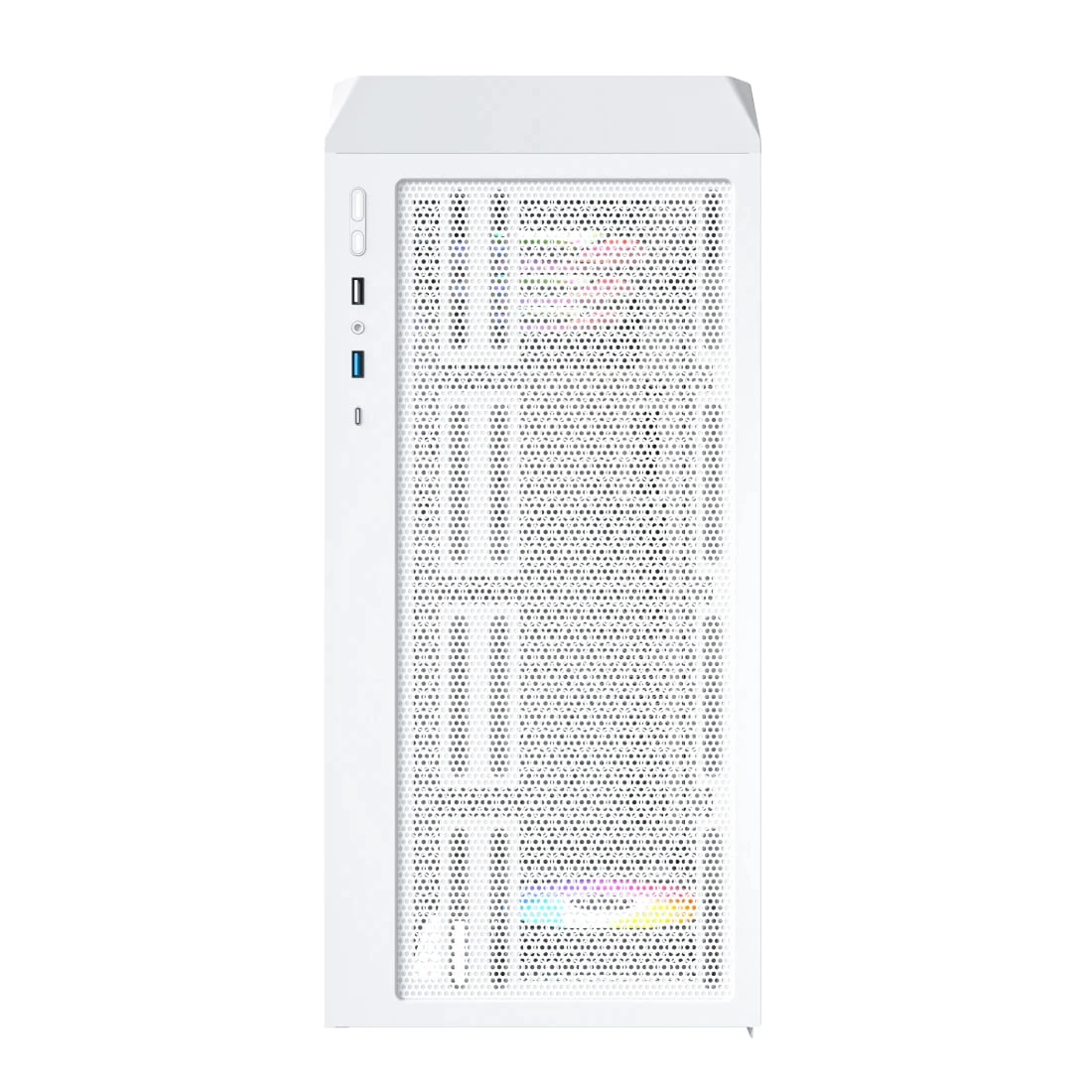 Корпус MONTECH X5 White; E-ATX; Midi-Tower; без БП; сталь; 2x3.5" int.; 3х140 мм; 1x120 мм; 1xUSB 2.0/1xUSB 3.0/1xType C; Mic/Audio; белый