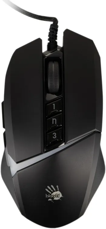 Мышь игровая A4Tech Bloody W60 Max Black (W60 MAX STONE BLACK***); USB; оптический; 10000 dpi; 8 кно