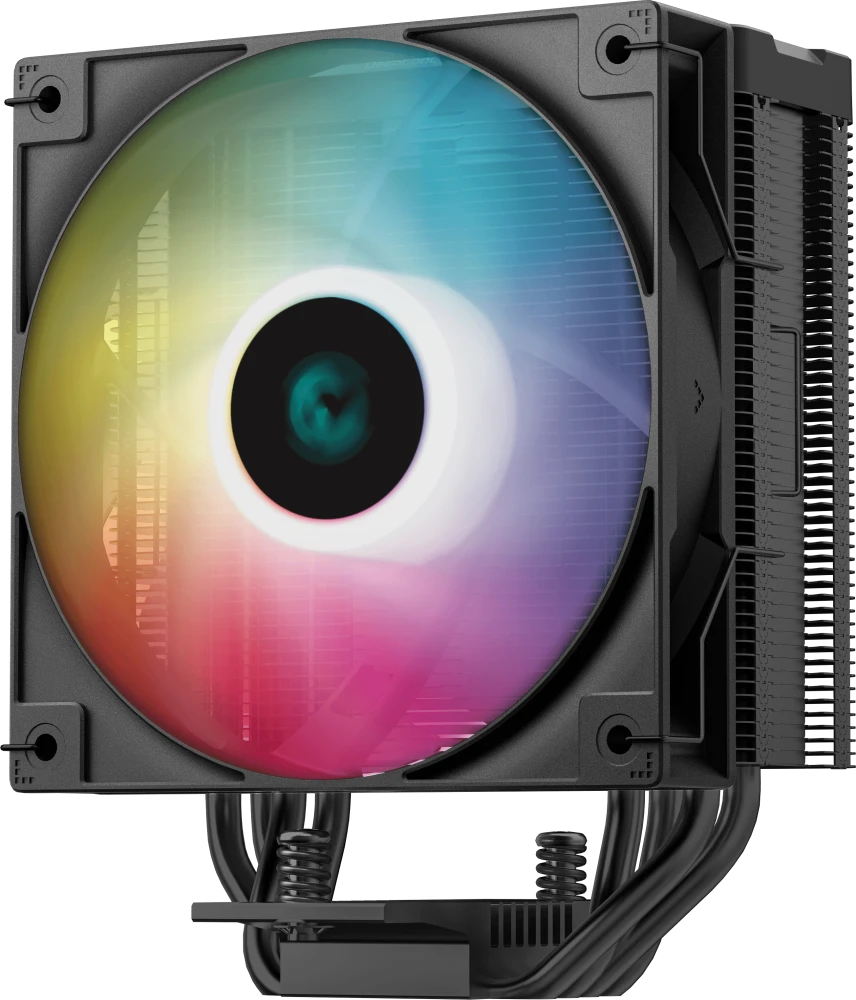 Кулер для процессора 120 мм DeepCool AG400 DIGITAL BK ARGB (R-AG400-BKADMN-G-1), 1x120 мм, 4 pin, ARGB, USB, 500-2100 об/мин, черный, 220 Вт, 31.6 дБ