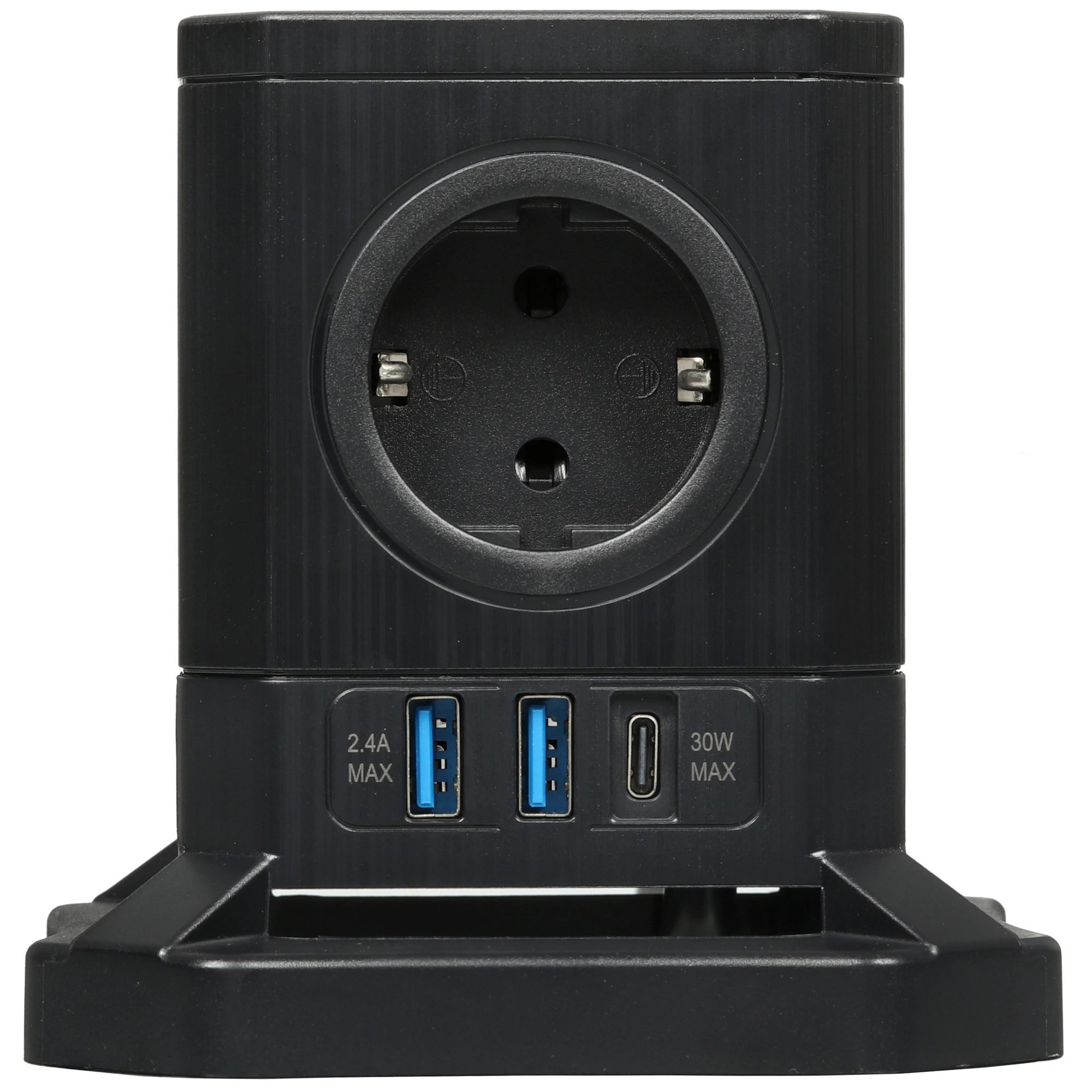 Сетевой фильтр HARPER UCH-730 Black; 3 м; 5 евро-розеток + 2xUSB + Type-C; PD 3.0, 220 В; 4000 Вт; 16А; выключатель; чёрный