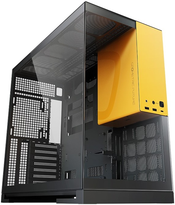 Корпус Geometric Future Model 5 Black Yell (1AM5WKBY00100***); E-ATX; Middl-Tower; без БП; 2xUSB 3.X