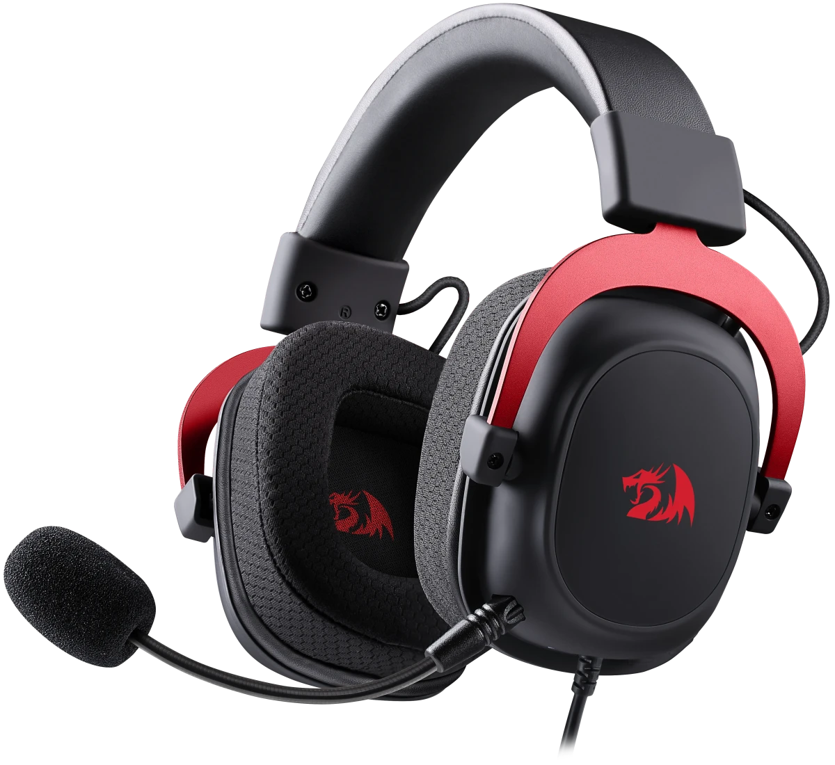Гарнитура игровая Redragon Zeus CV (73068); оголовье (headband); 20 - 20 000 Гц; 64 Ом; 2 м; микрофон; регулятор громкости; USB; подсветка RGB; виртуа
