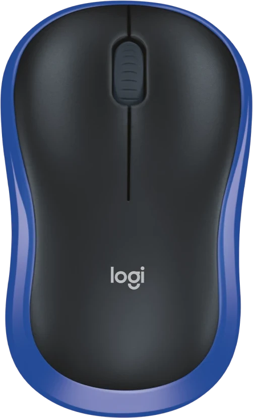 Мышь беспроводная Logitech M185 Black+Blue (910-002632***); 2.4 ГГц; USB; оптический; 1000 dpi; 3 кн