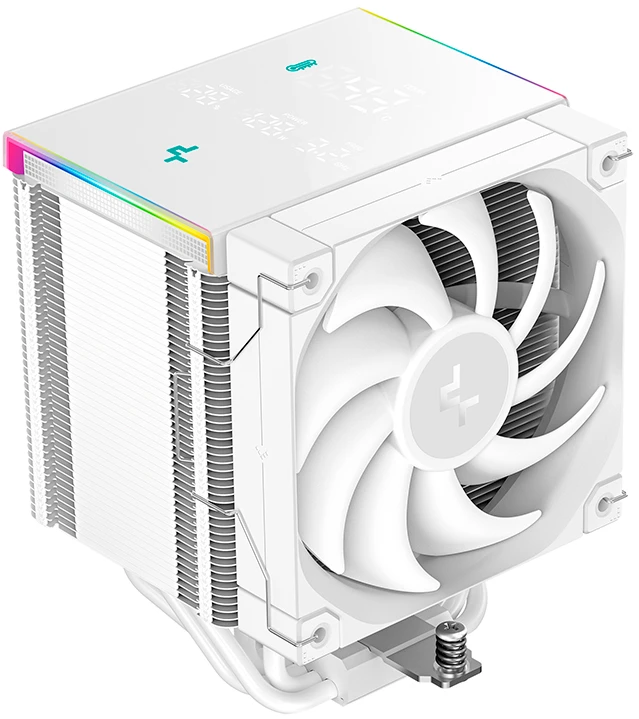 Кулер для процессора 120 мм DeepCool AK500 DIGITAL PRO WH (R-AK500-WHAPMN-G), 1x120 мм, 4 pin, ARGB, USB, 500-1750 об/мин, белый, 240 Вт, 25 дБ