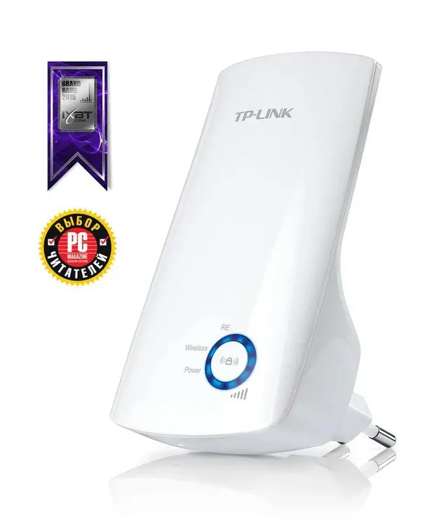 Точка доступа универсальный усилитель TP-Link TL-WA850RE***; 300 Мбит/с; 2 ant; 1x 10/100 Ethernet
