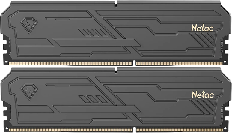 Модуль памяти DDR4 32 ГБ (2x16 ГБ) Netac SHADOW III Black (NTSHD4P32DP-32K); 25600 MБ/с; 3200 МГц; радиаторы; RET